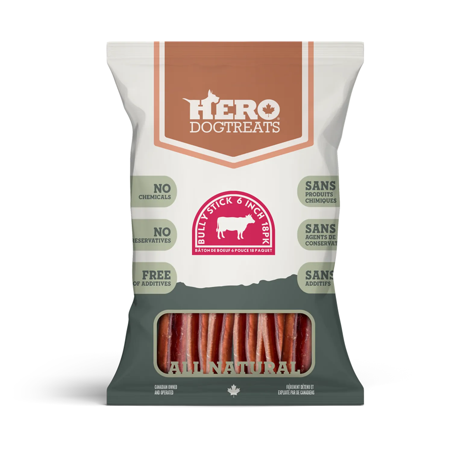Hero Dog Treats Bully Stick bâton à mâcher