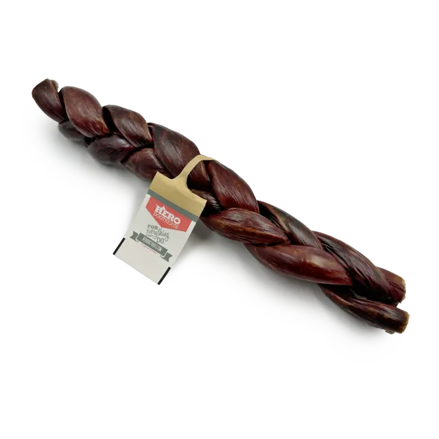Hero Dog Treats Beef Gullet Braided friandise à mâcher