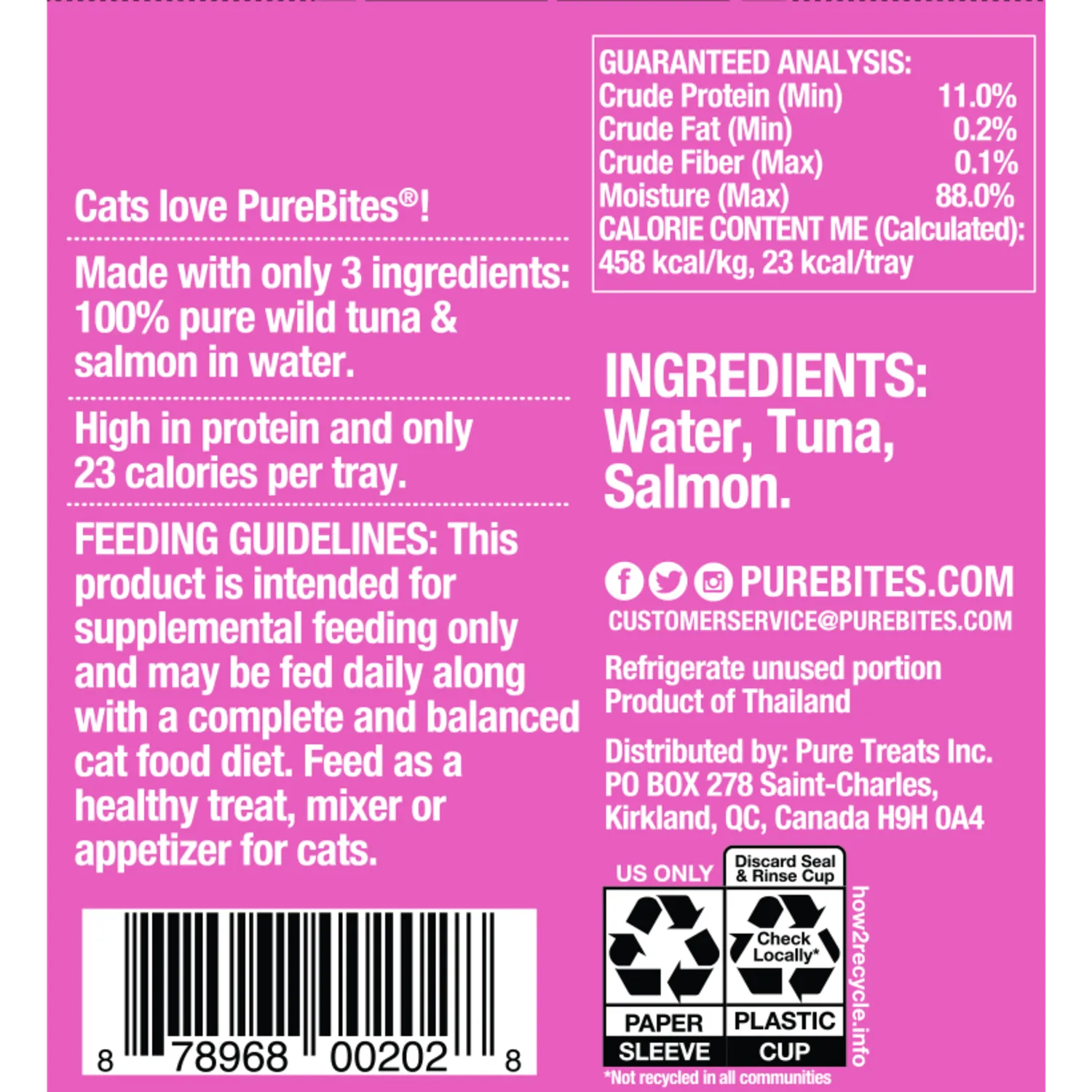 PureBites Mixers garniture humide pour chat au poisson