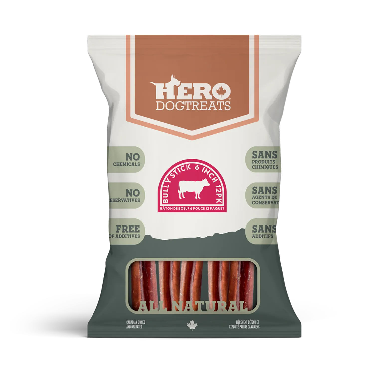 Hero Dog Treats Bully Stick bâton à mâcher