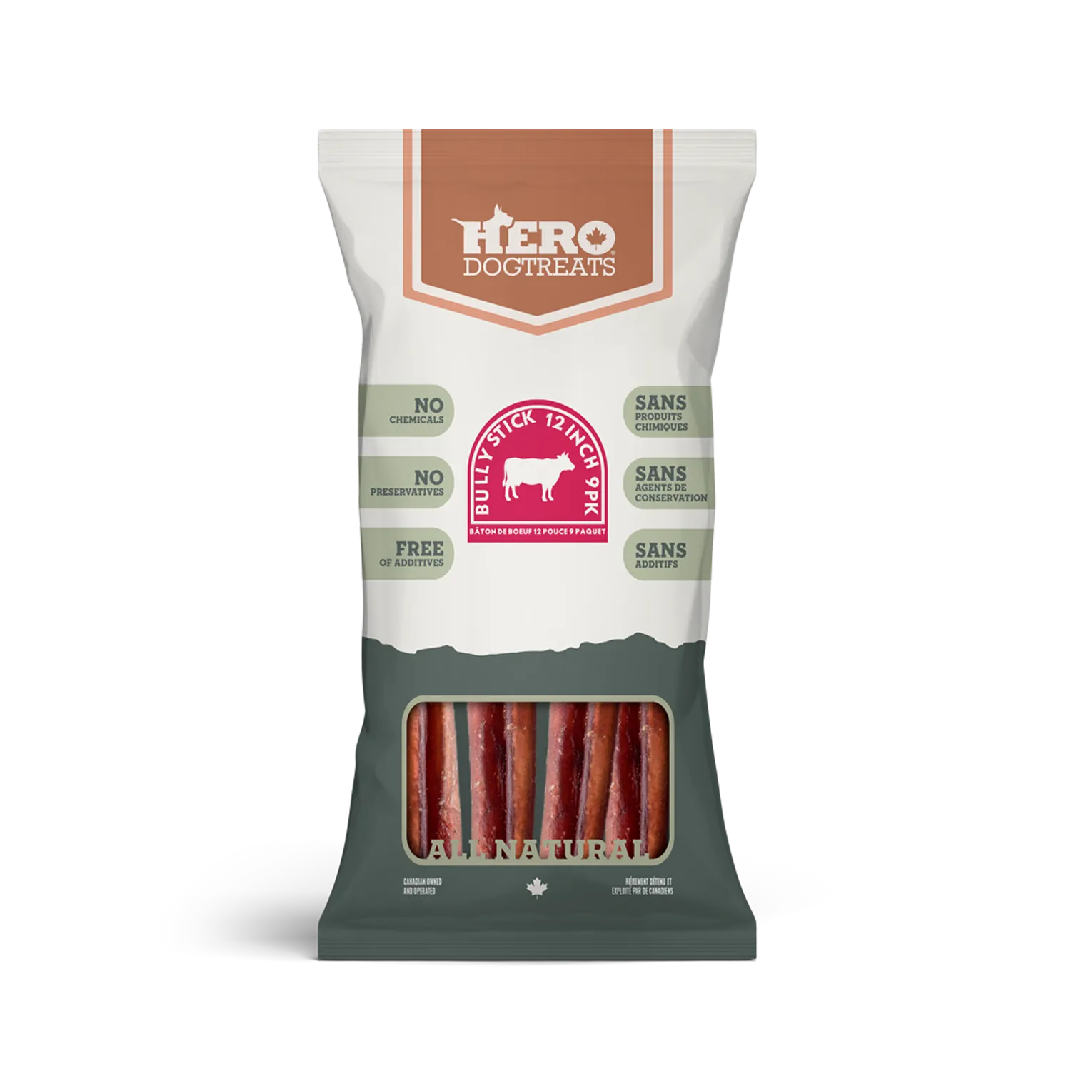 Hero Dog Treats Bully Stick bâton à mâcher