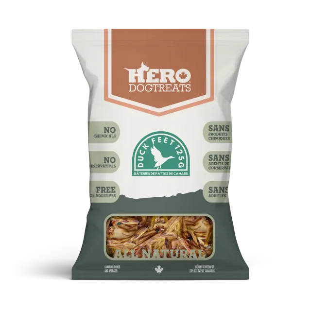 Hero Dog Treats Duck Feet pattes de canard