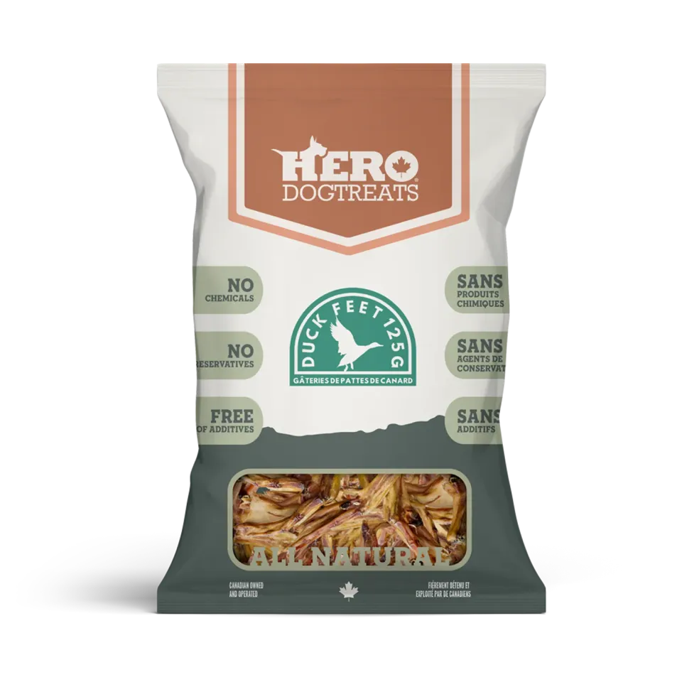 Hero Dog Treats Duck Feet pattes de canard