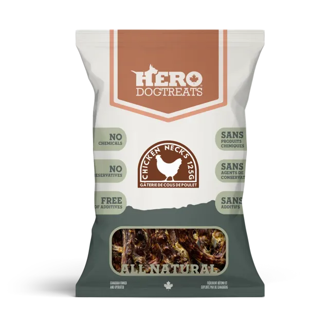 Hero Dog Treats Chicken Necks friandise cou de poulet