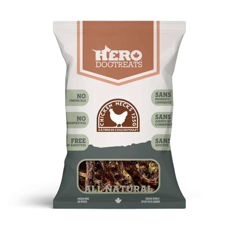 Hero Dog Treats Chicken Necks friandise cou de poulet