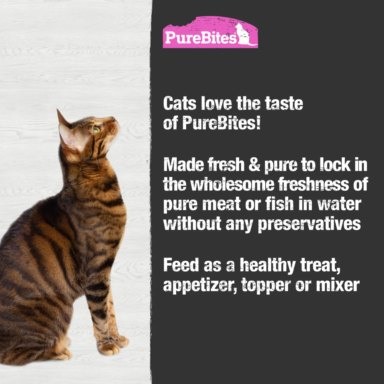 PureBites Mixers garniture humide pour chat au poisson