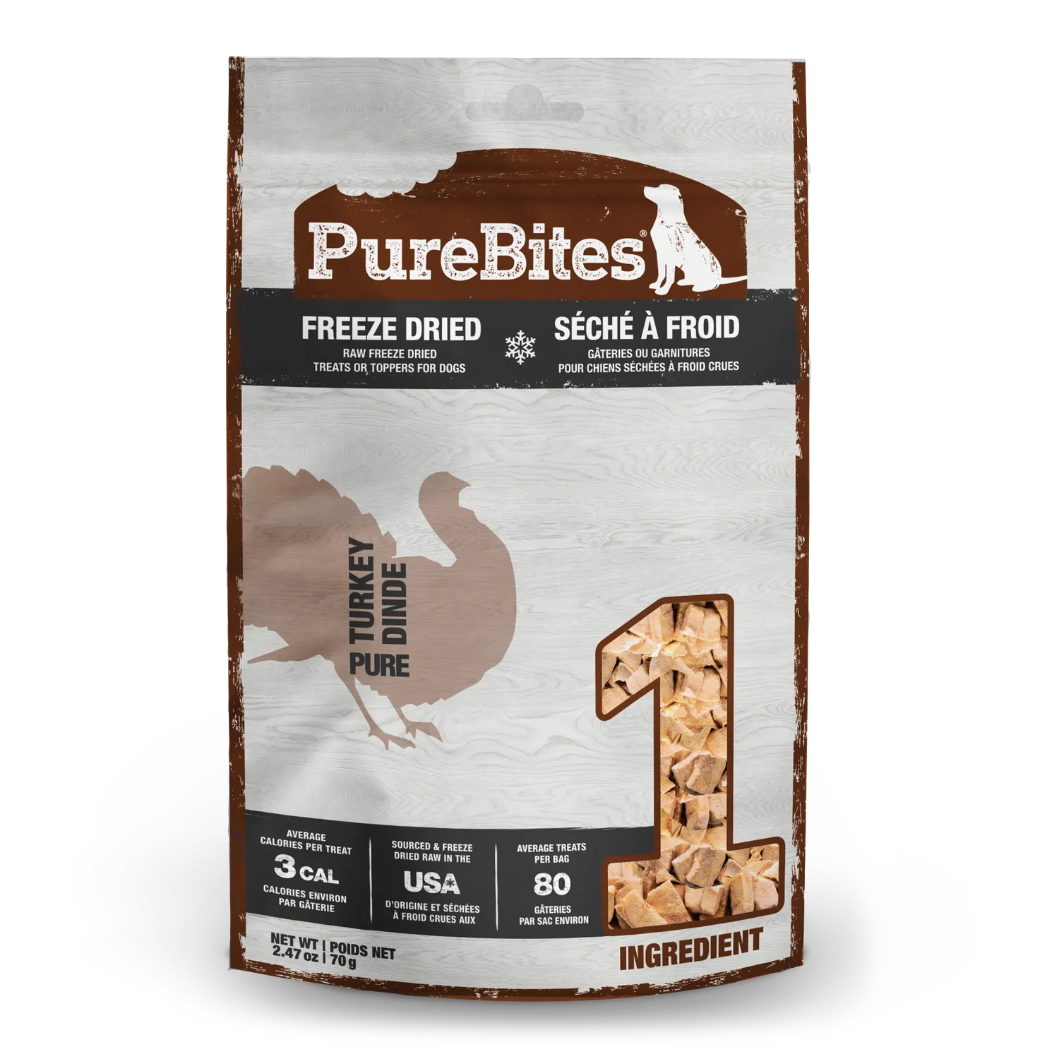 PureBites friandise pour chien lyophilisée ingrédient unique