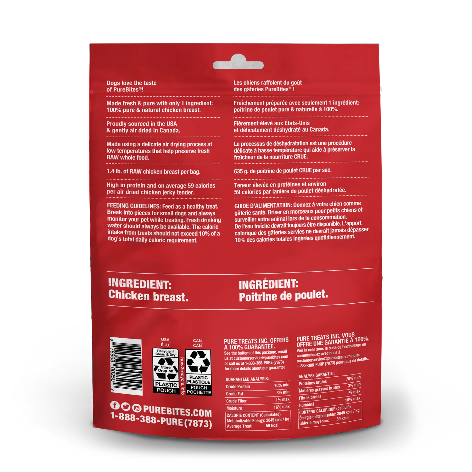 PureBites jerky chien à mâcher protéine