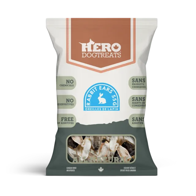 Hero Dog Treats Rabbit Ears friandise lapin 55 g à mâcher