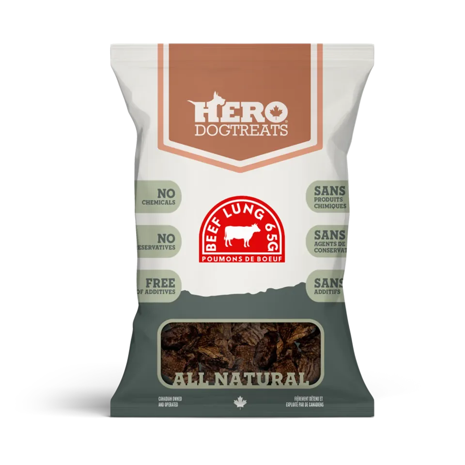 Hero Dog Treats Beef Lung friandise bœuf 65 g