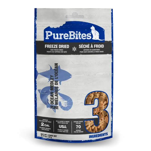 PureBites océan friandise chat lyophilisée 0,77 oz poisson