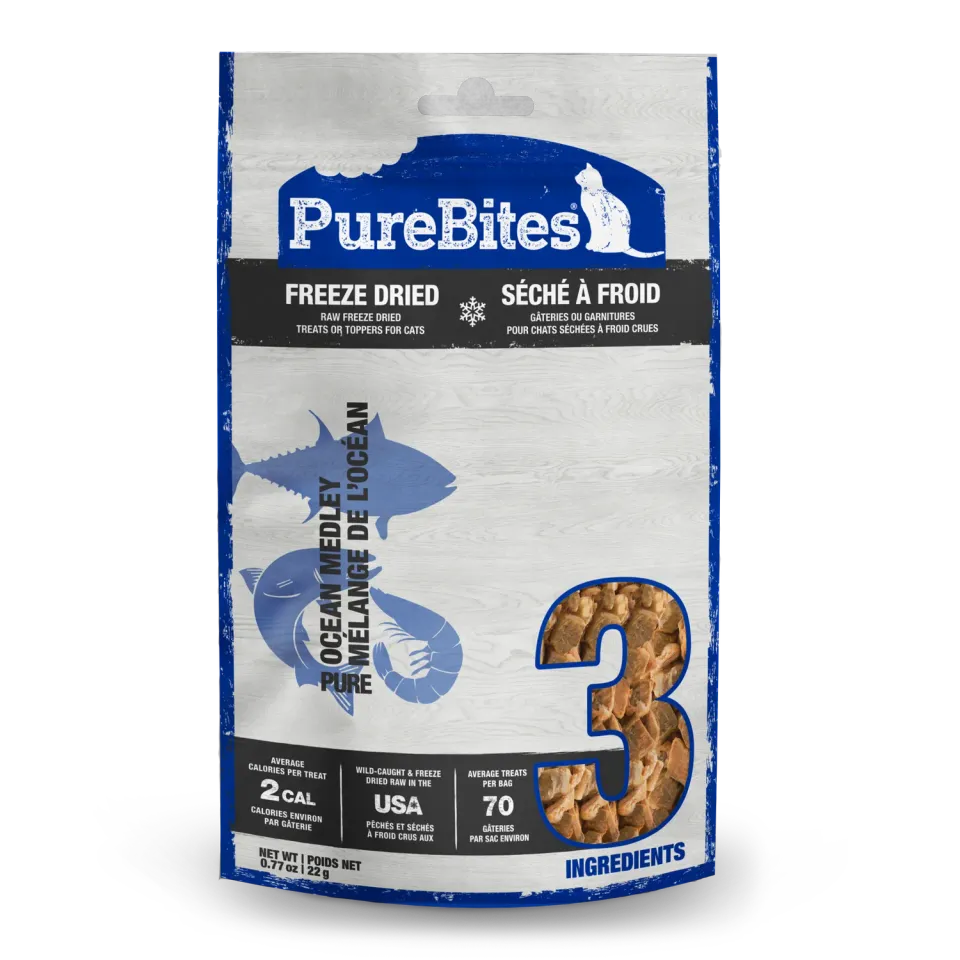 PureBites océan friandise chat lyophilisée 0,77 oz poisson