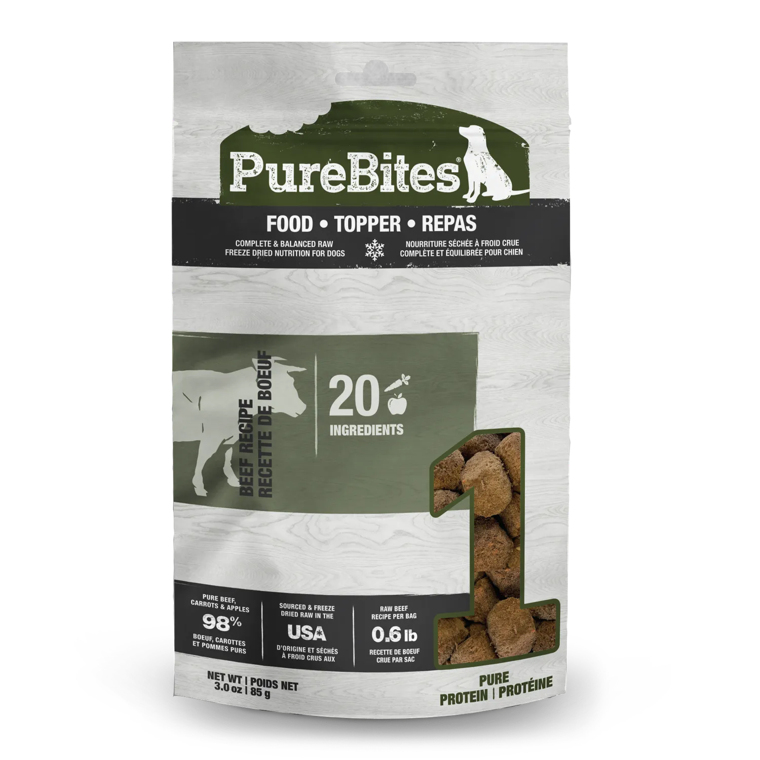 PureBites repas chien lyophilisé protéines