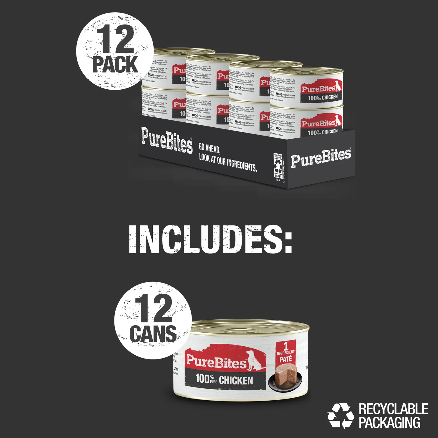 PureBites pâté chien haute protéine
