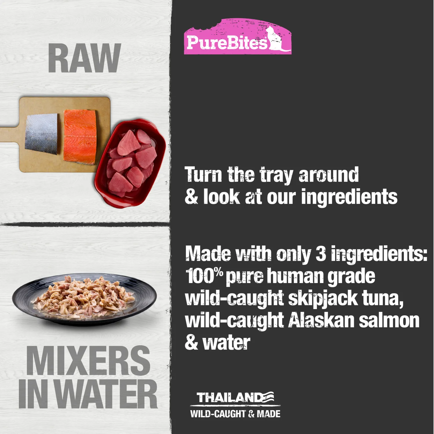 PureBites Mixers garniture humide pour chat au poisson