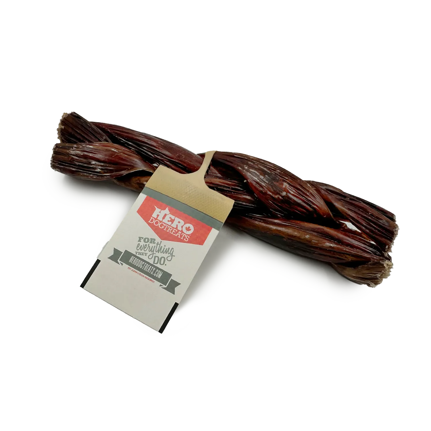 Hero Dog Treats Beef Gullet Braided friandise à mâcher