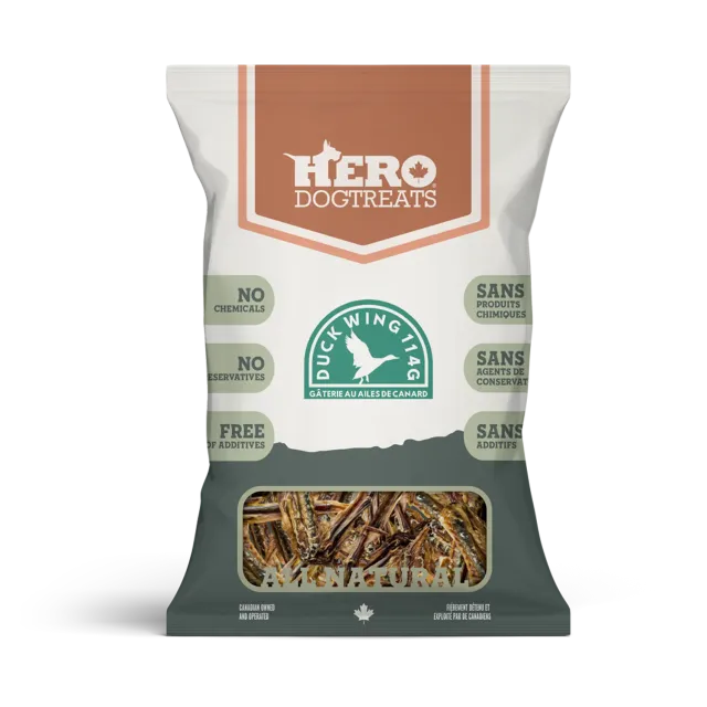 Hero Dog Treats Duck Wing friandise aile de canard 114 g