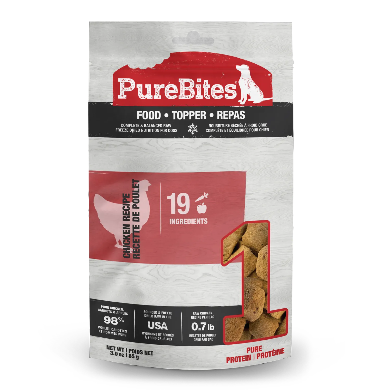 PureBites repas chien lyophilisé protéines