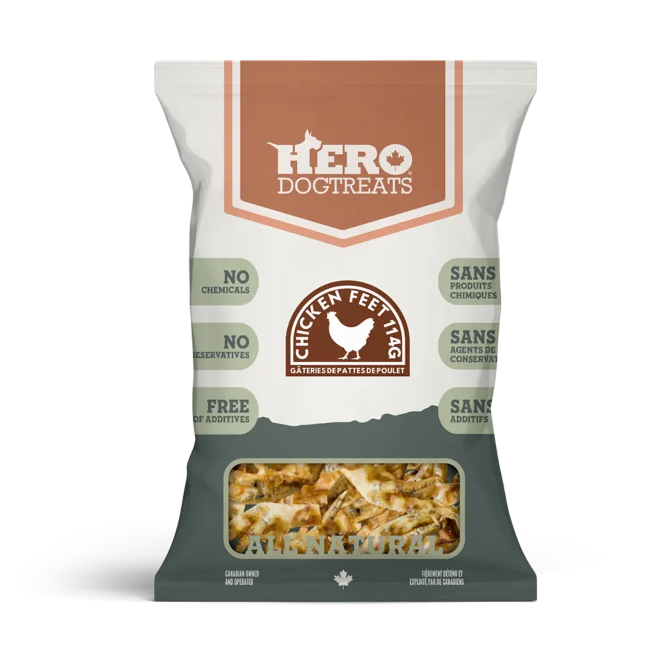 Hero Dog Treats Chicken Feet friandise pattes de poulet