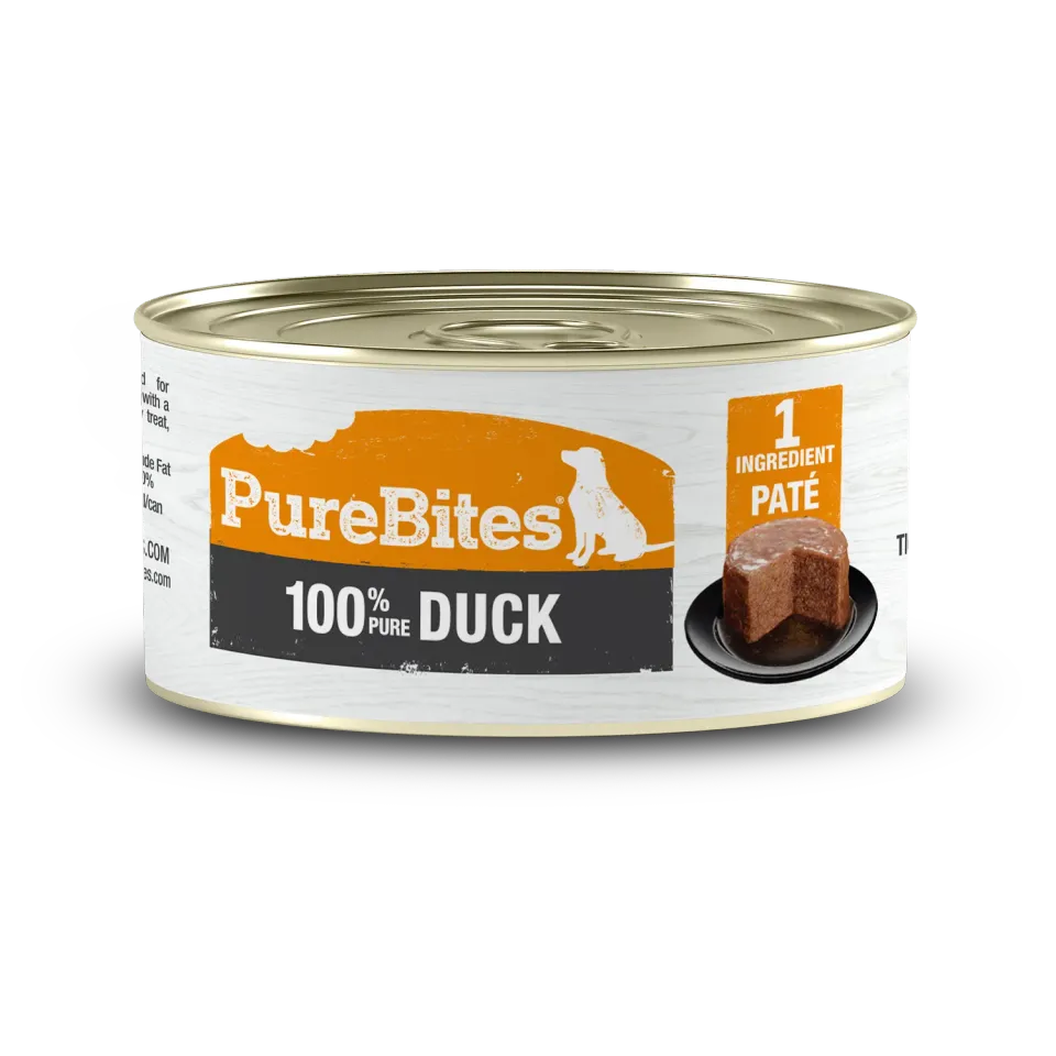 PureBites pâté canard chien 12x71g