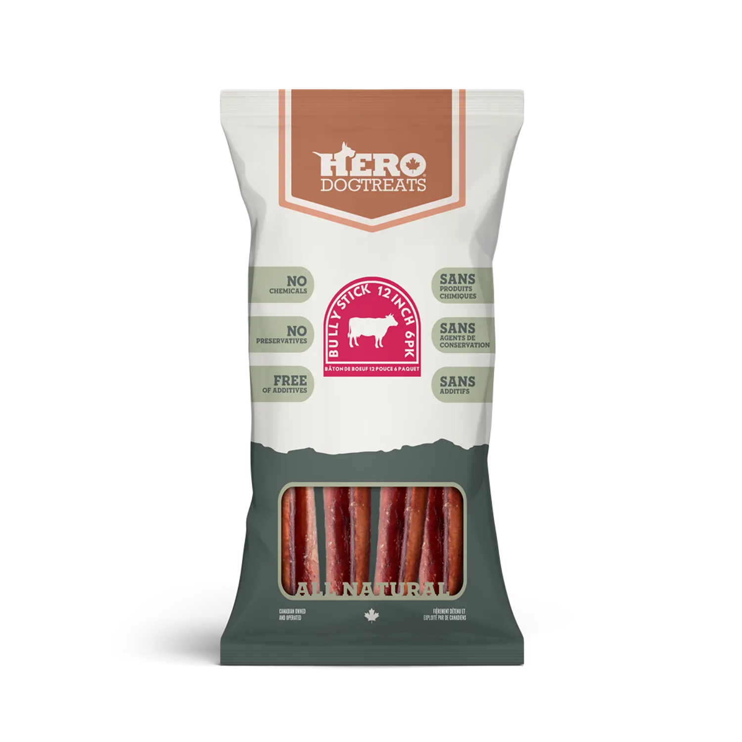 Hero Dog Treats Bully Stick bâton à mâcher